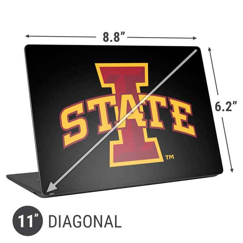 Iowa State University Primary Logo Black Universal Laptop 11in (8.8 x 6.2in) Skin